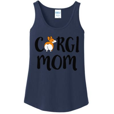 Funny Corgi Pet Owner Outfit Women Corgi Mom Ladies Essential Tank