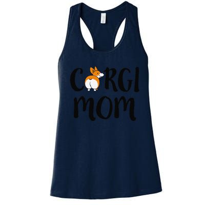 Funny Corgi Pet Owner Outfit Women Corgi Mom Women's Racerback Tank