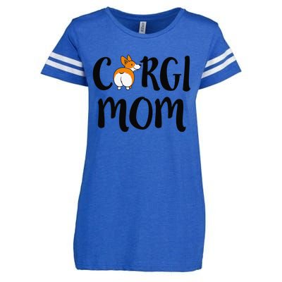 Funny Corgi Pet Owner Outfit Women Corgi Mom Enza Ladies Jersey Football T-Shirt