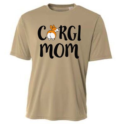 Funny Corgi Pet Owner Outfit Women Corgi Mom Cooling Performance Crew T-Shirt