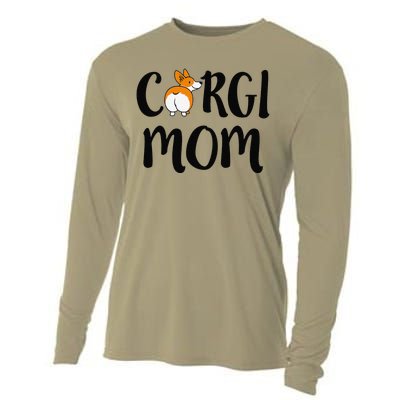 Funny Corgi Pet Owner Outfit Women Corgi Mom Cooling Performance Long Sleeve Crew