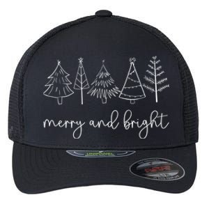 Family Christmas Pajamas Outfit Funny Merry And Bright Great Gift Flexfit Unipanel Trucker Cap