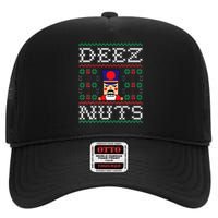 Funny Christmas Pajama Family Xmas Deez Nuts Nutcracker Nut High Crown Mesh Back Trucker Hat