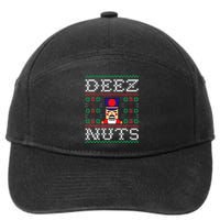 Funny Christmas Pajama Family Xmas Deez Nuts Nutcracker Nut 7-Panel Snapback Hat