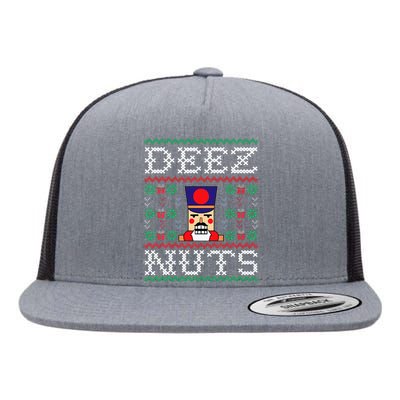 Funny Christmas Pajama Family Xmas Deez Nuts Nutcracker Nut Flat Bill Trucker Hat