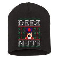 Funny Christmas Pajama Family Xmas Deez Nuts Nutcracker Nut Short Acrylic Beanie