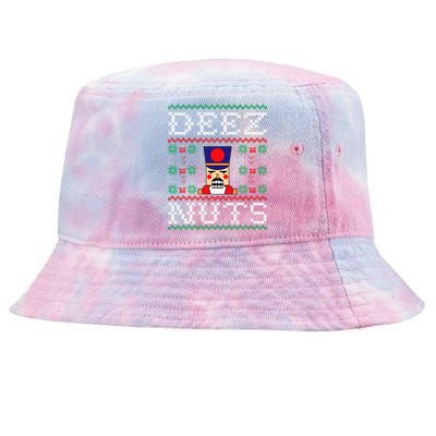 Funny Christmas Pajama Family Xmas Deez Nuts Nutcracker Nut Tie-Dyed Bucket Hat