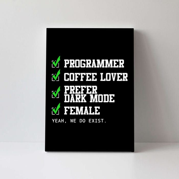 Funny Computer Programmer Software Developer For Women Canvas