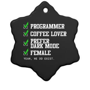 Funny Computer Programmer Software Developer For Women Ceramic Star Ornament