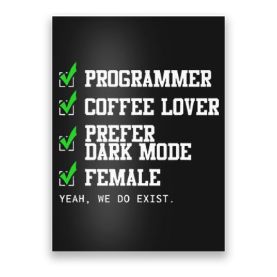 Funny Computer Programmer Software Developer For Women Poster