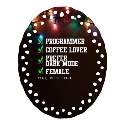 Funny Computer Programmer Software Developer For Women Ceramic Oval Ornament