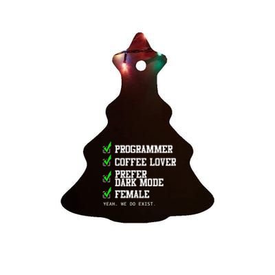 Funny Computer Programmer Software Developer For Women Ceramic Tree Ornament