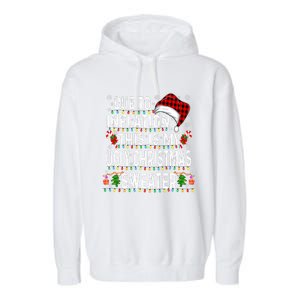 Family Christmas Pajama Funny Christmas 2024 Garment-Dyed Fleece Hoodie