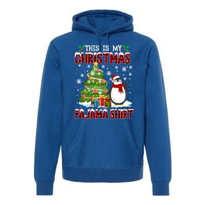 Funny Christmas Pajama: Penguin Christmas Tree Winter Design Gift Premium Hoodie