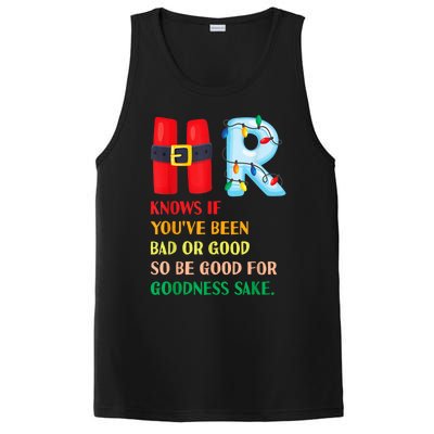 Funny Christmas Party Hr Knows If YouVe Been Bad Or Good PosiCharge Competitor Tank