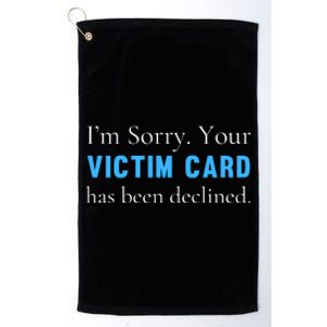 Funny Conservative Politically Incorrect Anti Woke Victim Card Platinum Collection Golf Towel