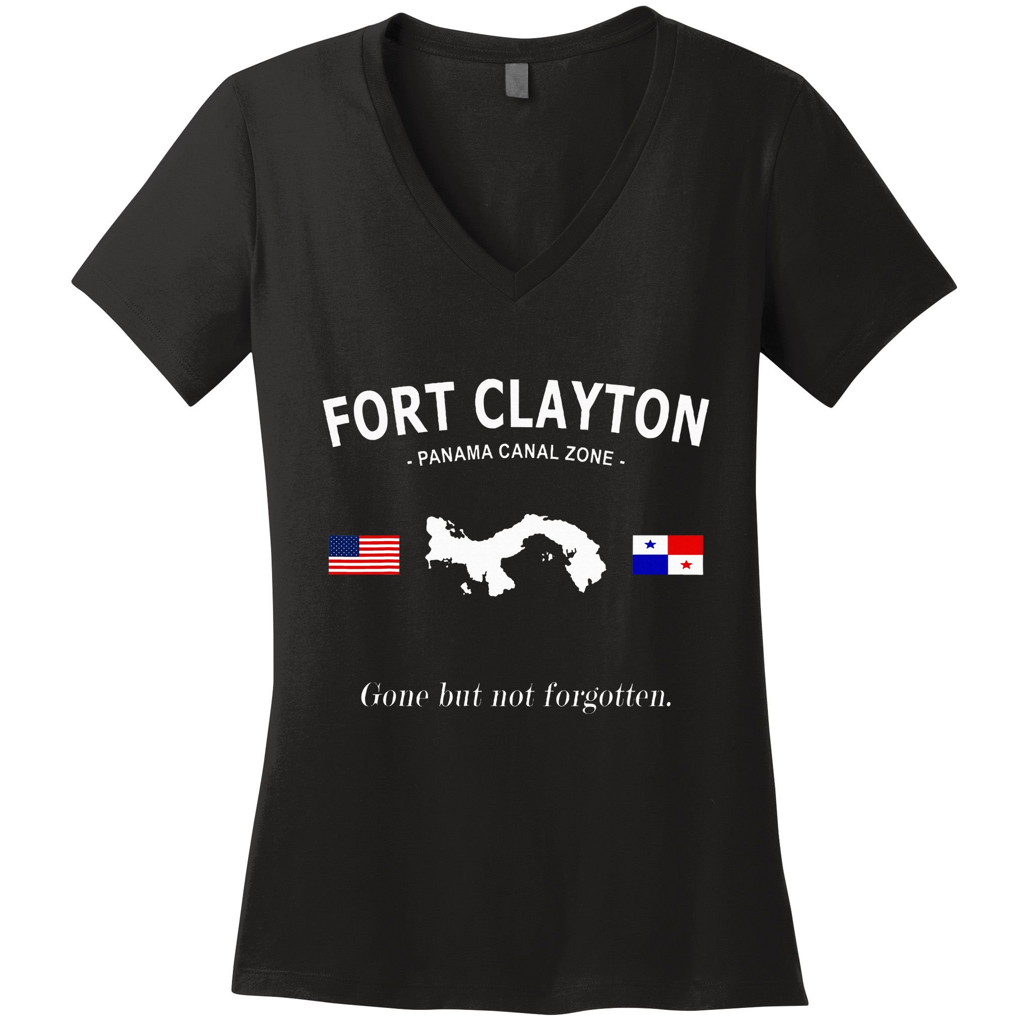 Fort Clayton Panama Canal Zone Women's V-Neck T-Shirt