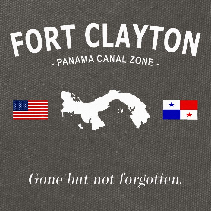 Fort Clayton Panama Canal Zone Cotton Canvas Backpack