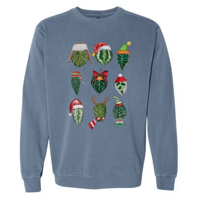 Funny Christmas Plant Family Xmas Holiday Gift Garment-Dyed Sweatshirt