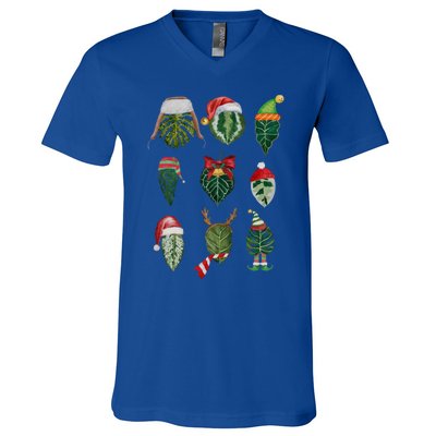 Funny Christmas Plant Family Xmas Holiday Gift V-Neck T-Shirt