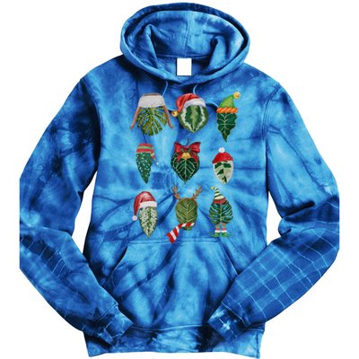 Funny Christmas Plant Family Xmas Holiday Gift Tie Dye Hoodie