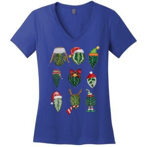 Funny Christmas Plant Family Xmas Holiday Gift Women's V-Neck T-Shirt