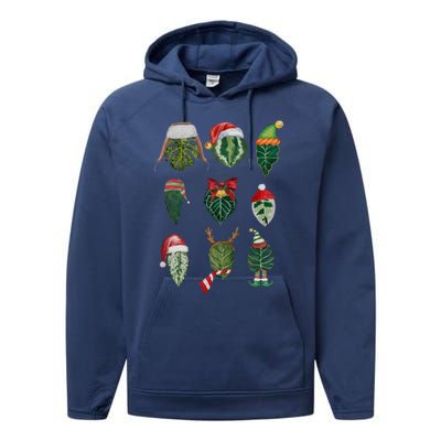 Funny Christmas Plant Family Xmas Holiday Gift Performance Fleece Hoodie