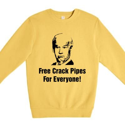 Free Crack Pipes For Everyone Premium Crewneck Sweatshirt