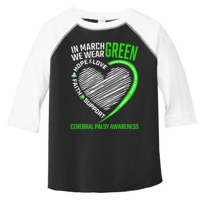 funny Cerebral Palsy awareness green ribbon Toddler Fine Jersey T-Shirt