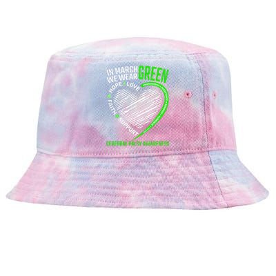 funny Cerebral Palsy awareness green ribbon Tie-Dyed Bucket Hat