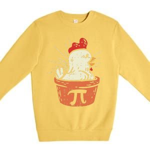 Funny Chicken Pot Pi Day Pie Math Lover Geek Gift 3.14 Premium Crewneck Sweatshirt