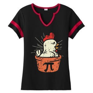 Funny Chicken Pot Pi Day Pie Math Lover Geek Gift 3.14 Ladies Halftime Notch Neck Tee