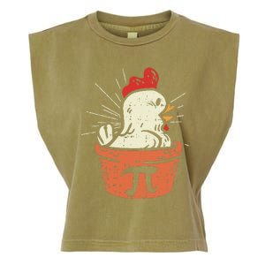 Funny Chicken Pot Pi Day Pie Math Lover Geek Gift 3.14 Garment-Dyed Women's Muscle Tee