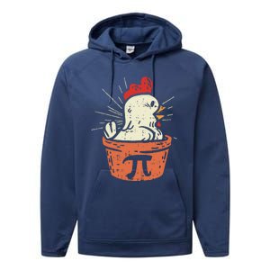 Funny Chicken Pot Pi Day Pie Math Lover Geek Gift 3.14 Performance Fleece Hoodie