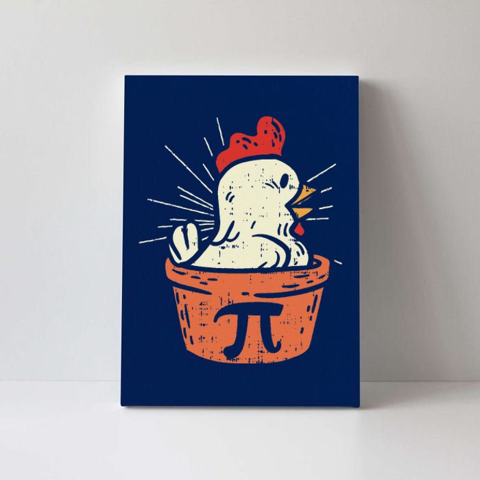 Funny Chicken Pot Pi Day Pie Math Lover Geek Gift 3.14 Canvas