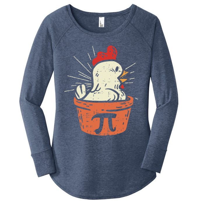 Funny Chicken Pot Pi Day Pie Math Lover Geek Gift 3.14 Women's Perfect Tri Tunic Long Sleeve Shirt