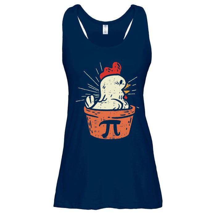 Funny Chicken Pot Pi Day Pie Math Lover Geek Gift 3.14 Ladies Essential Flowy Tank