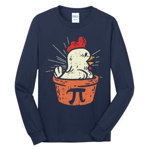 Funny Chicken Pot Pi Day Pie Math Lover Geek Gift 3.14 Tall Long Sleeve T-Shirt