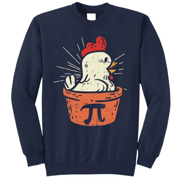 Funny Chicken Pot Pi Day Pie Math Lover Geek Gift 3.14 Tall Sweatshirt