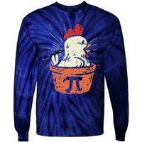 Funny Chicken Pot Pi Day Pie Math Lover Geek Gift 3.14 Tie-Dye Long Sleeve Shirt