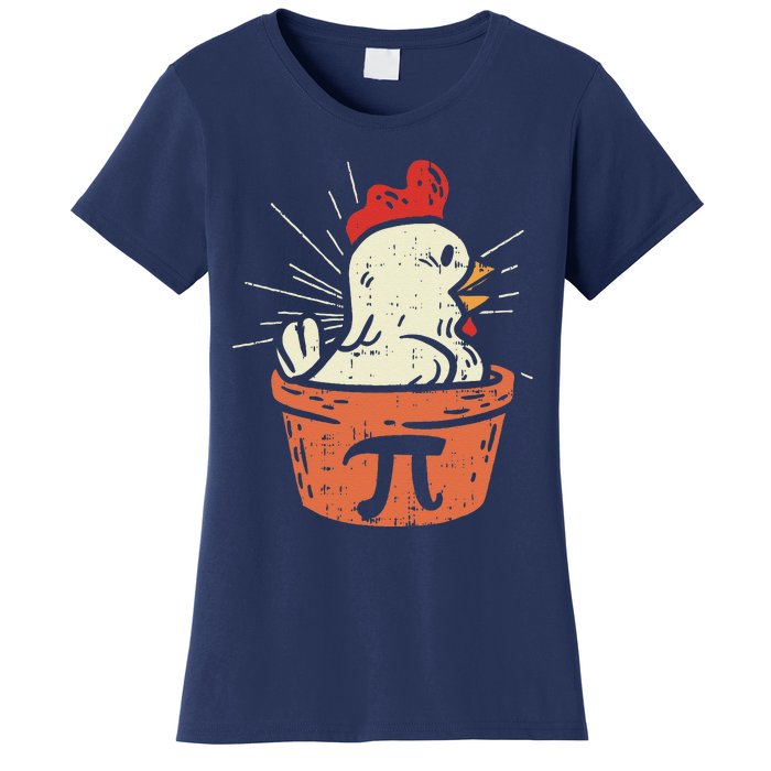 Funny Chicken Pot Pi Day Pie Math Lover Geek Gift 3.14 Women's T-Shirt