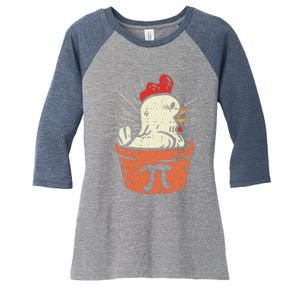 Funny Chicken Pot Pi Day Pie Math Lover Geek Gift 3.14 Women's Tri-Blend 3/4-Sleeve Raglan Shirt