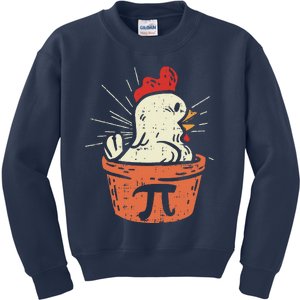 Funny Chicken Pot Pi Day Pie Math Lover Geek Gift 3.14 Kids Sweatshirt