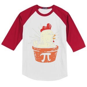 Funny Chicken Pot Pi Day Pie Math Lover Geek Gift 3.14 Kids Colorblock Raglan Jersey