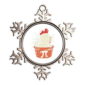 Funny Chicken Pot Pi Day Pie Math Lover Geek Gift 3.14 Metallic Star Ornament