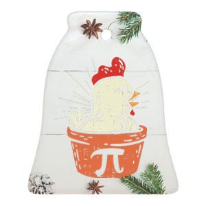 Funny Chicken Pot Pi Day Pie Math Lover Geek Gift 3.14 Ceramic Bell Ornament