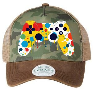 Funny Colourful Polka Dot International Dot Day Video Game Legacy Tie Dye Trucker Hat