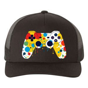 Funny Colourful Polka Dot International Dot Day Video Game Yupoong Adult 5-Panel Trucker Hat