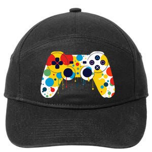 Funny Colourful Polka Dot International Dot Day Video Game 7-Panel Snapback Hat