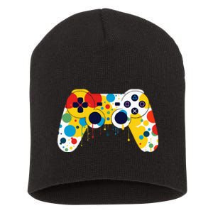 Funny Colourful Polka Dot International Dot Day Video Game Short Acrylic Beanie